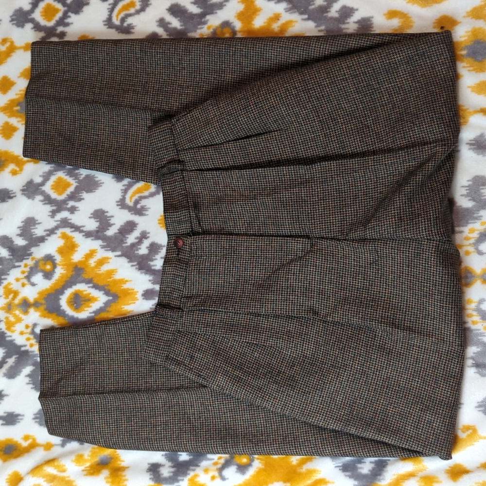 Sag Harbor Brown Checkered Trousers